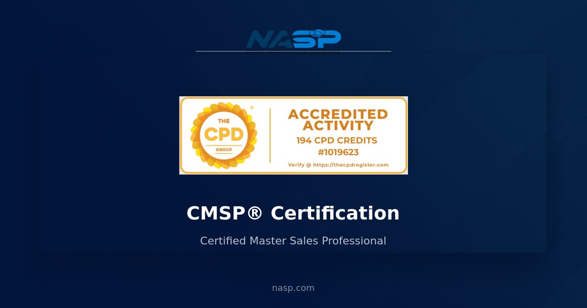 CMSP Certification - Certified Master Sales Professional | NASP